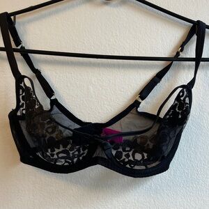 Agent Provocateur Black Sheer Lace Bra
